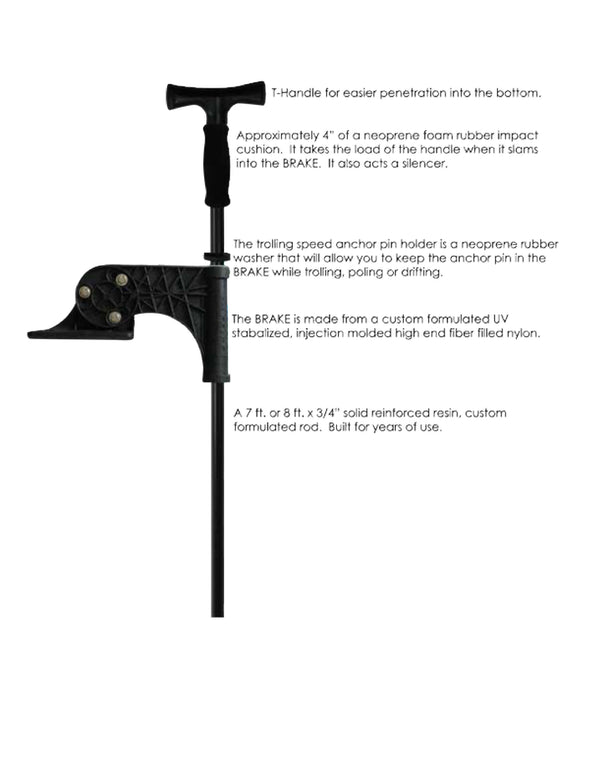 8' Stick It Anchor Pin with Brake Mount System